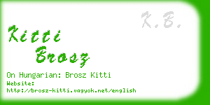 kitti brosz business card